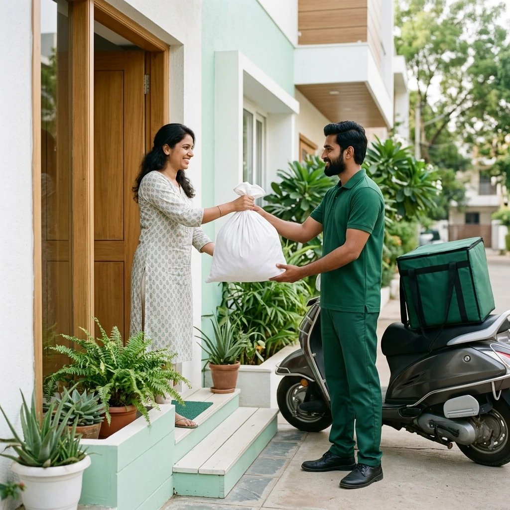 FastnFurious laundry pickup at a Patna doorstep